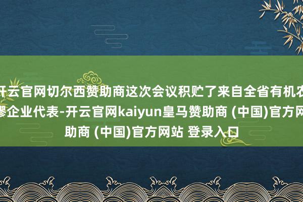 开云官网切尔西赞助商这次会议积贮了来自全省有机农业规模的荒谬企业代表-开云官网kaiyun皇马赞助商 (中国)官方网站 登录入口