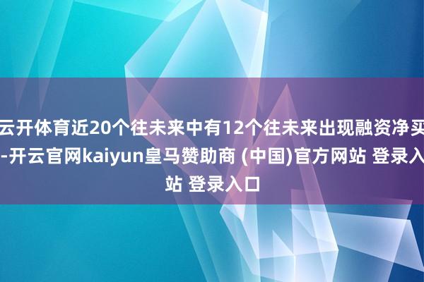 云开体育近20个往未来中有12个往未来出现融资净买入-开云官网kaiyun皇马赞助商 (中国)官方网站 登录入口