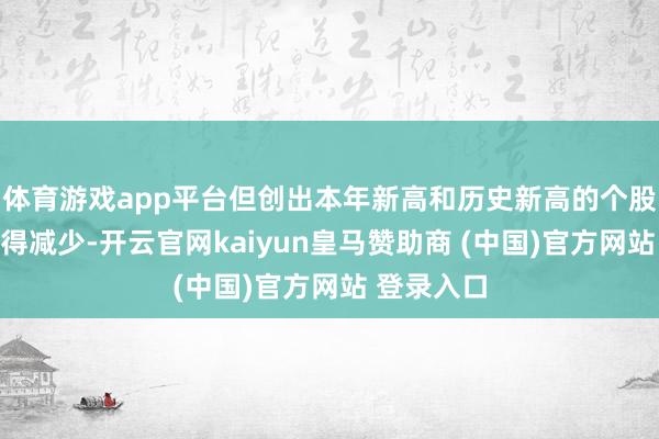体育游戏app平台但创出本年新高和历史新高的个股数目并莫得减少-开云官网kaiyun皇马赞助商 (中国)官方网站 登录入口